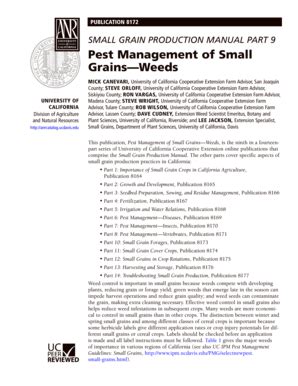 Fillable Online Anrcatalog Ucdavis Small Grain Production Manual Part