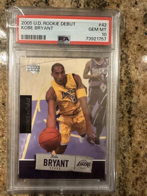 KOBE BRYANT RECRUE début 2005 pont supérieur 42 GEM COMME NEUF PSA 10