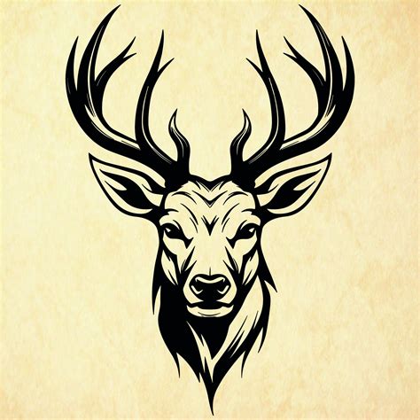 25 Deer Head Illustrations Deer Head Logos SVG DXF AI Svg Dxf Ai