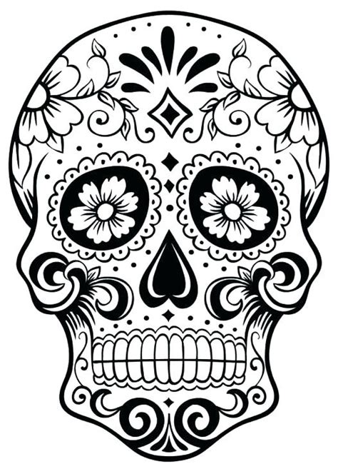 Sugar Skull Drawing Template At PaintingValley Explore Collection