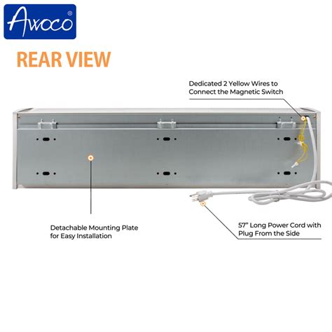 Awoco Fm35 Msd Elegant 2 Speed Air Curtains Ul Certified 120v Unheat