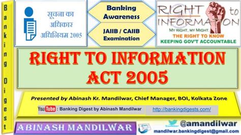 Right To Information Act 2005 Ppt