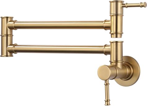 AYIVG Kitchen Sink Brass Wall Mount Single Hole Two Handle Pot Filler