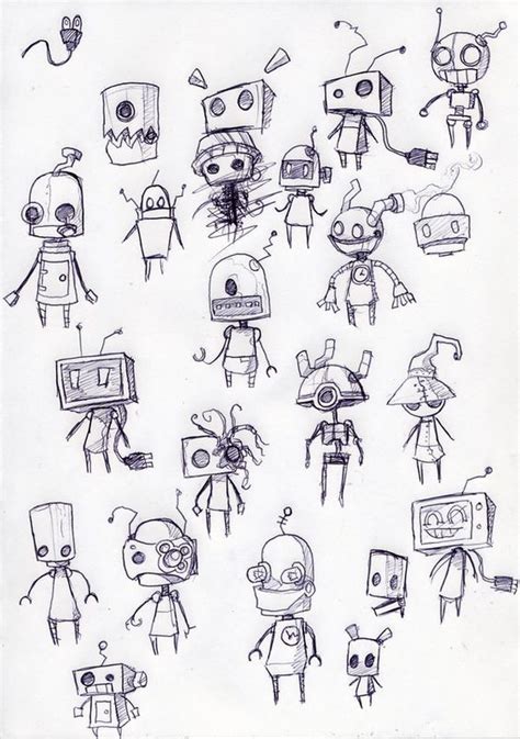 Cute Robot Sketch