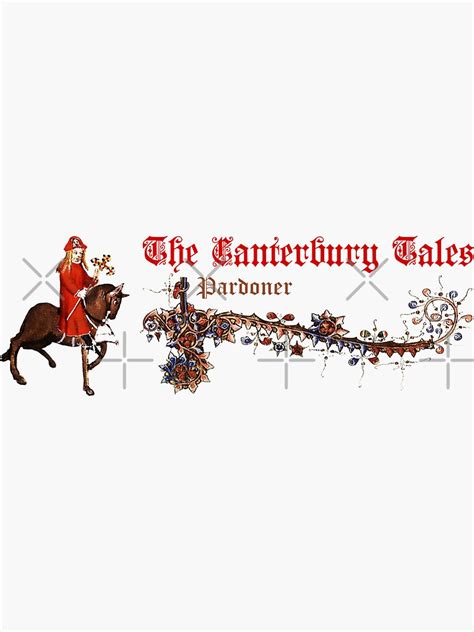 "Canterbury Tales Pardoner" Sticker by alexvas | Redbubble