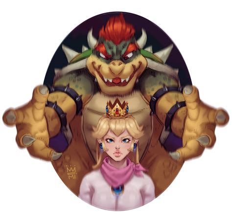 Bowser and peach by MidasTouched on DeviantArt