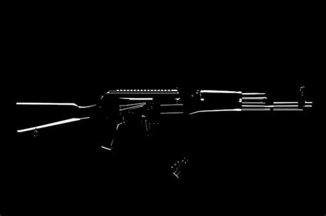 Premium Photo 3d Illustration Of A Black Machine Gun Weapon Isolated