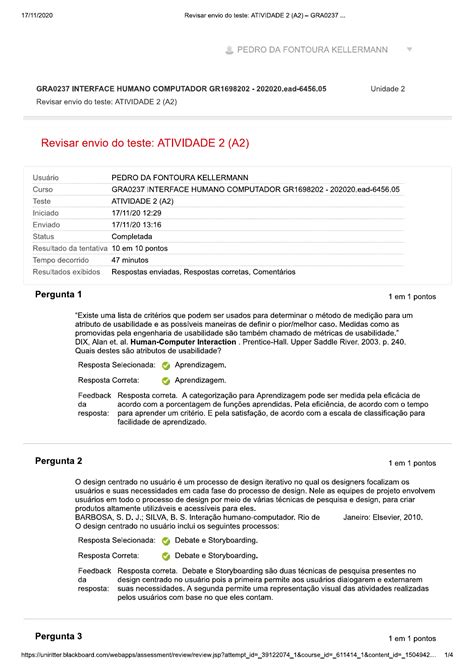 IHC ATIVIDADE 2 Interface Humano Computador Ihc