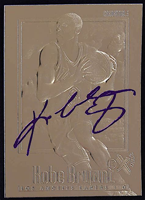 Kobe Bryant 1996 97 Skybox EX 2000 Purple Signature 23Kt Gold RC