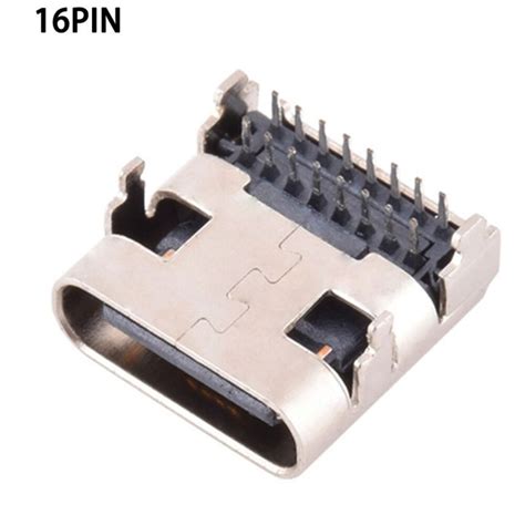 1pcs Type C 16 Pin Double Row Smt Socket Connector Usb 3 1 Female Smd Dip For Huawei Samsung