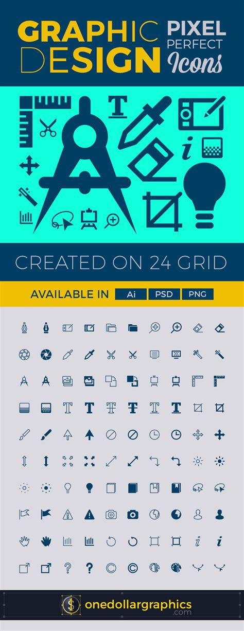 100 Graphic Design Pixel Perfect Icons In Vector Ai And Psd Format