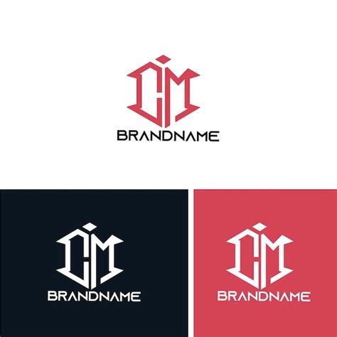 Premium Vector Modern Monogram Initial Letter Cm Logo Design Template