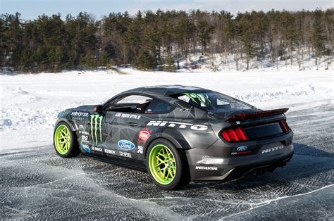 Watch Vaughn Gittin Jr Drift His Ford Mustang Rtr On Ice