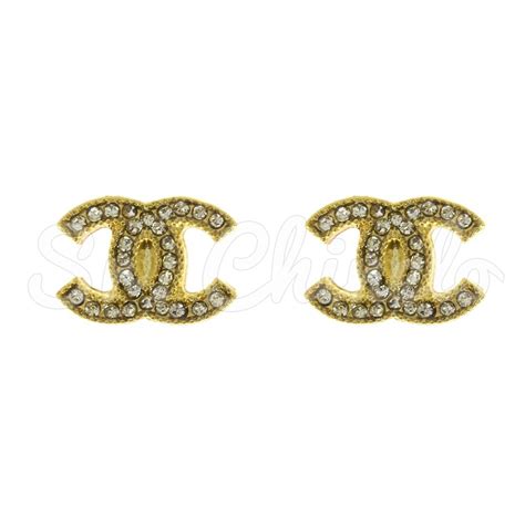 Piercing De Rebite Chanel Ouro Cristal