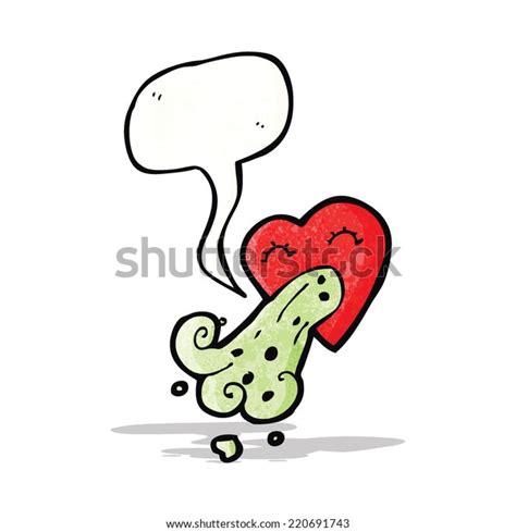 Love Sick Heart Cartoon Stock Vector Royalty Free 220691743