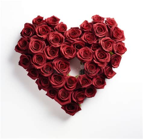 A Heart Of Red Roses Symbolizing Everlasting Love Generative Ai Stock