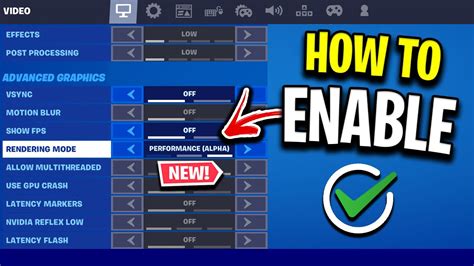 How To Enable Performance Mode In Fortnite Resetting Fix