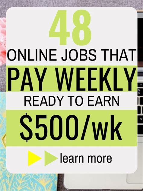 Online Jobs That Pay Weekly Or Daily 48 Legitimate WFH Options