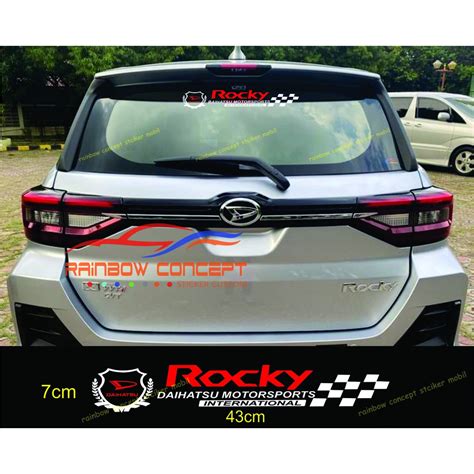 Jual Discont Sticker Cutting Kaca Belakang Mobil Daihatsu Rocky Turbo