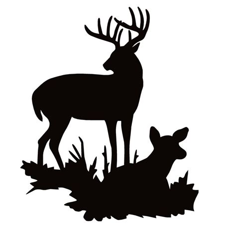 Standing Buck Bedded Doe Decal Deer Decal WaterfowlDecals