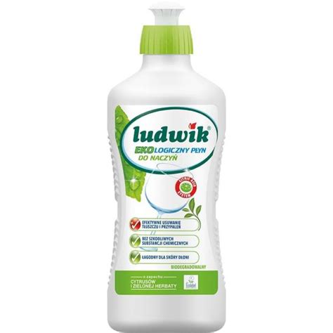 Ludwik Eco płyn do mycia naczyń 900ml Cytrusy i Zielona Herbata