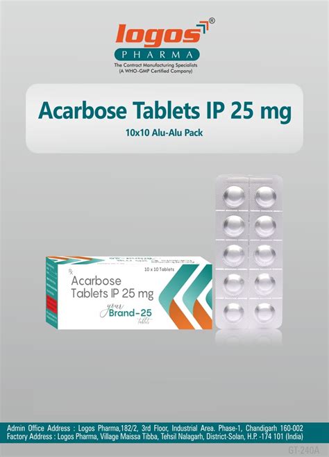 Acarbose Mg Tablet Logos Pharma