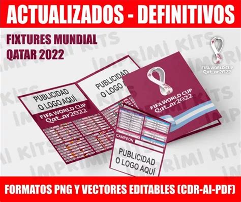 Fixture Editable Mundial Qatar 2022 Vector Vectores 2 Modelo 1559 En