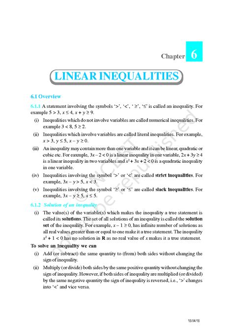 Solution Chapter 6 Linear Inequalities Studypool