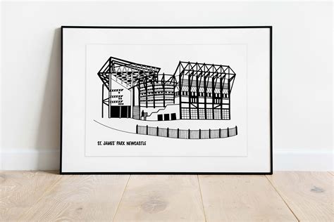 St James Park Stadium Newcastle United Football Art Etsy UK