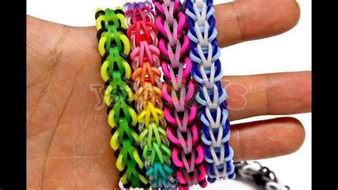 How To Make A Rainbow Loom Tribal Fishtail Bracelet Easy Youtube