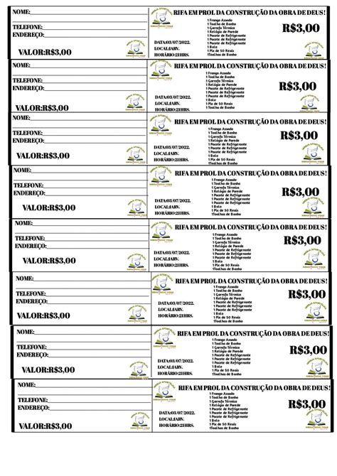 Modelo de rifa para imprimir Descubra os benefícios extraordinários do