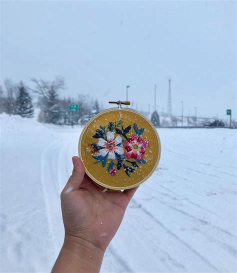 Covered In Snow Regram Via Naked Works Hand Embroidery Art