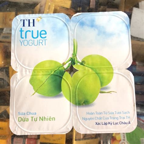 Sữa Chua Dừa Tự Nhiên TH True Yogurt Lốc 4 Hộp x 100g Shopee Việt Nam