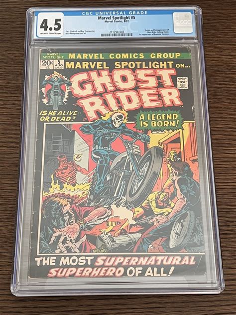 Marvel Spotlight 5 1972 1st App Origin Ghost Rider CGC 4 5