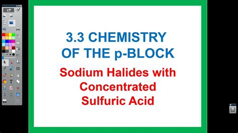 Group 7 Reaction Of Concentrated Sulfuric Acid With Sodium Halides Youtube