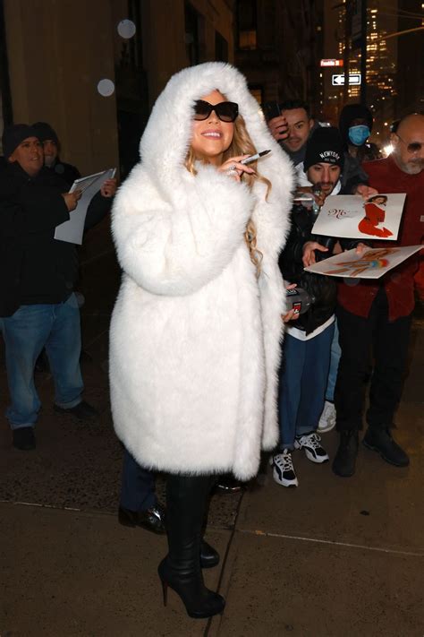 MARIAH CAREY Heading to Madison Square Garden for Her Christmas Concert in New York 12/16/2022 ...