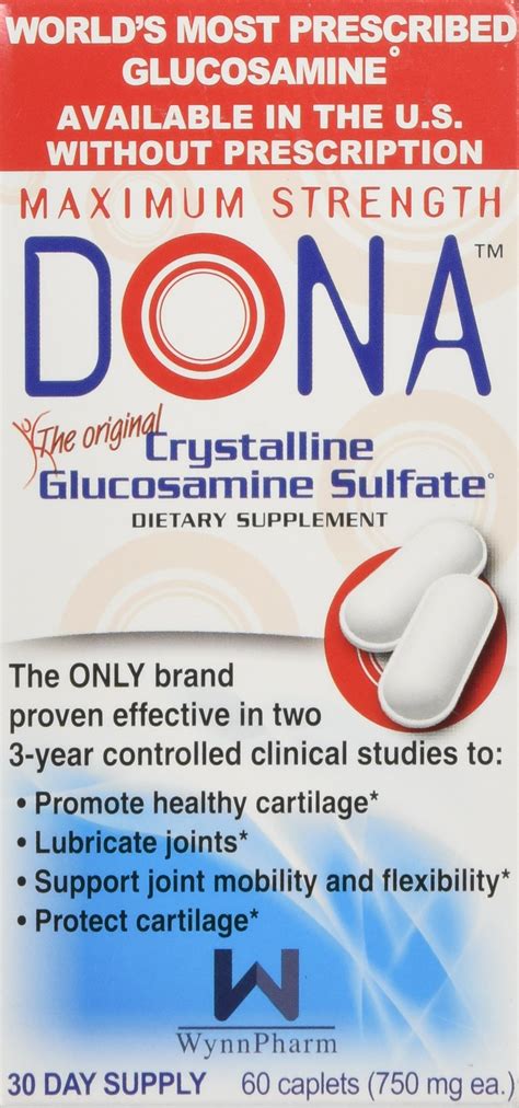 DONA Crystalline Glucosamine Sulfate 60 caplets [Health and Beauty] | eBay