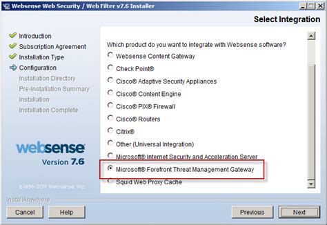 Integrating Websense Web Security And Web Filter V With Forefront