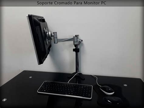 Soporte Cromado Para Monitor De Ordenador Tipo Escritorio Bases Y