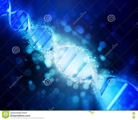 D Medische Achtergrond Met Dna Bundels Stock Illustratie