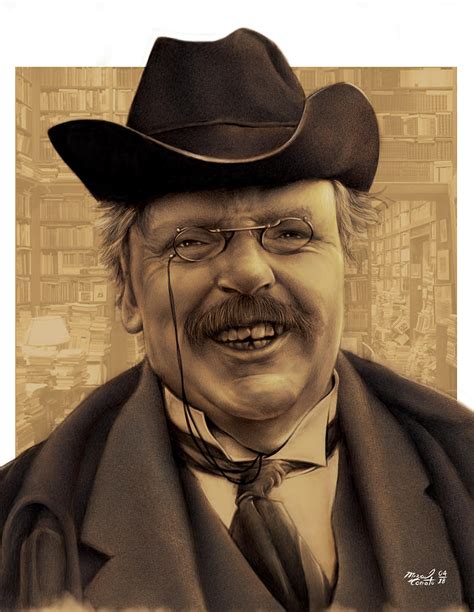 G K Chesterton Drawing By Mizael Canato