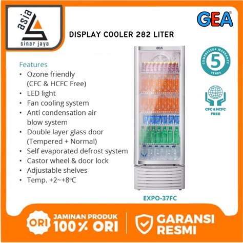 Jual Display Cooler GEA EXPO 37FC Showcase Cooler 282 Liter Shopee