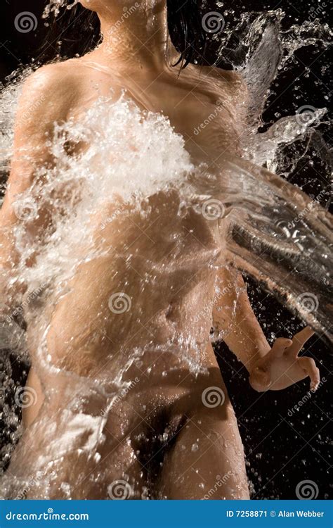 Nude Water Splash Stock Image Image Of Sensual Elegance 7258871