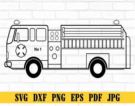 Fire Truck Svg Fire Truck Svg Fire Enngine Svg Fire Truck Cut Files