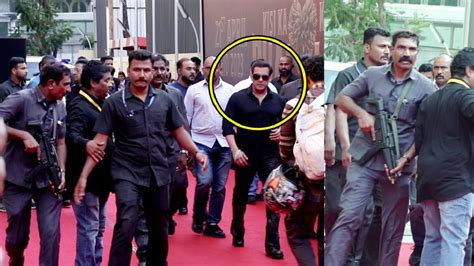 Salman Khan Grand Entry With Tight Security At Kisi Ka Bhai Kisi Ki