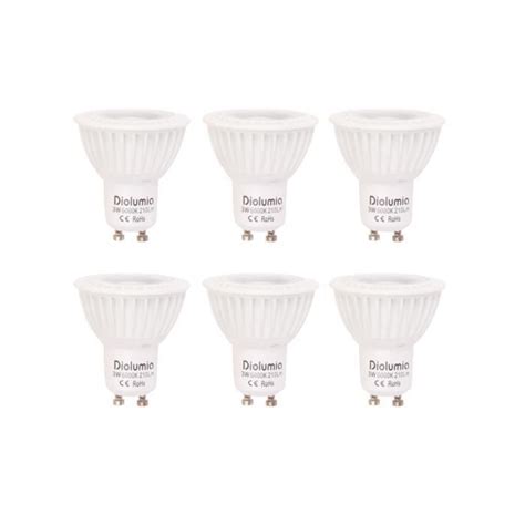 Lot De 6 Ampoules Led Spot Gu10 3w Blanc Froid Equivalent 25w