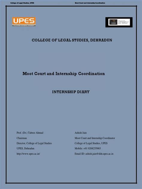 internship diary finalpdf legal organizations government information