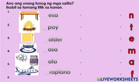 Pagtambalin Online Exercise For Live Worksheets