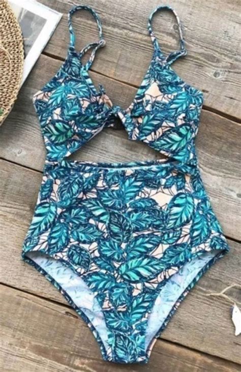 Cupshe Lush Leaves One Piece Swimsuit On Mercari Bathing Suits For