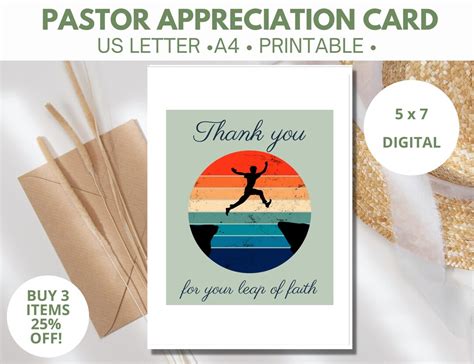 Pastor Appreciation Card or Gift Appreciation for Clergy for Wedding ...